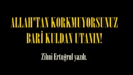 ALLAH’TAN KORKMUYORSUNUZ BARİ KULDAN UTANIN!
