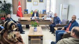 Afşin’de görev yapan Basın Mensuplarından Belediye Başkanı Koray Kıraç’a ziyaret.