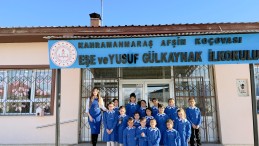 Afşin’de Bir Okul Mavi Önlüğe Geçti.