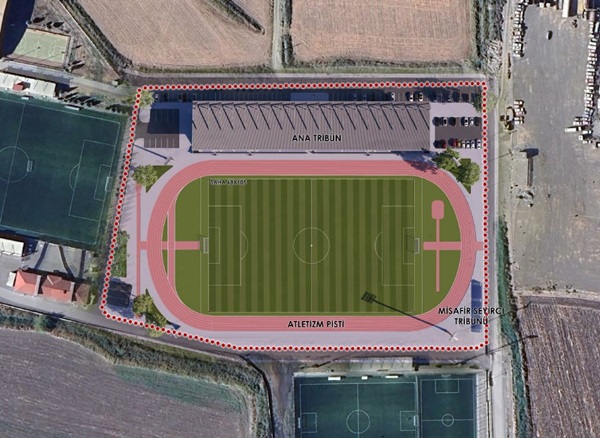 Yeni Futbol Sahasının Yapımı Büyük Bir Hızla Sürüyor.