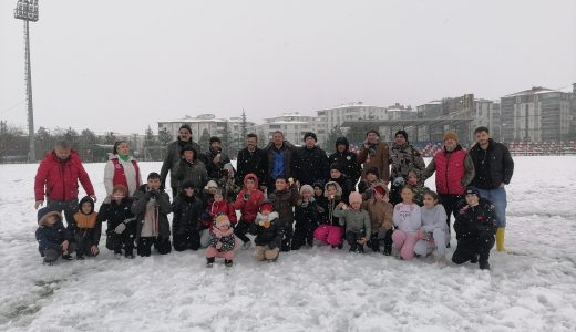 Afşin’de Görülmemiş Kardan Adam Şenliği yaşandı.