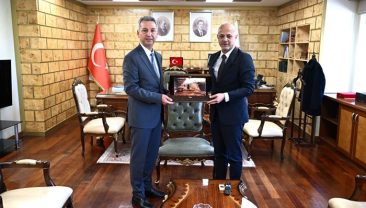 Afşin Belediye Başkanı Koray Kıraç, KSÜ Rektörü Prof. Dr. İbrahim Taner Okumuş’u Ziyaret Etti