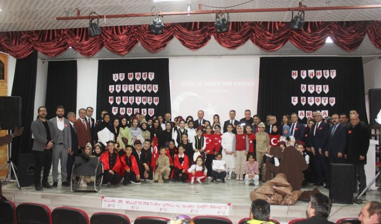 Afşin’de Mehmet Akif Ersoy Anıldı,İstiklal Marşının Kabulü kutlandı.