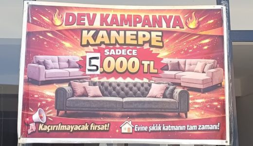 Afşin’de 5 Bin Tl’ye Kanepe!