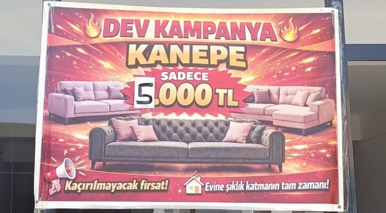 Afşin’de 5 Bin Tl’ye Kanepe!