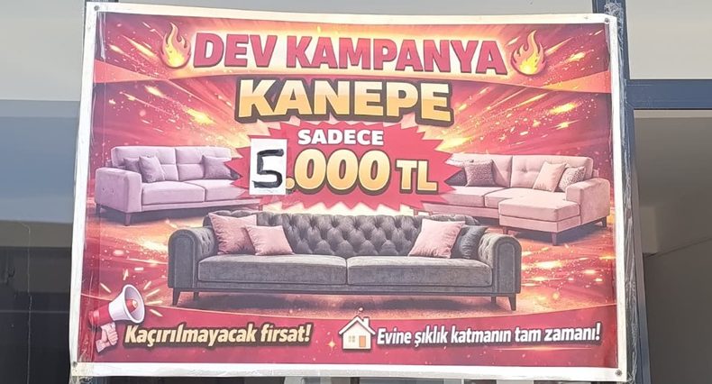 Afşin’de 5 Bin Tl’ye Kanepe!