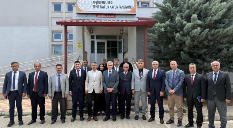İl Müdürü Akpınar ve Beraberindeki Heyetten Afşin’e Kapsamlı Eğitim Ziyareti.