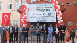 Çobanbeyli Cumhuriyet Ortaokulunda Bilim Fuarı açıldı.