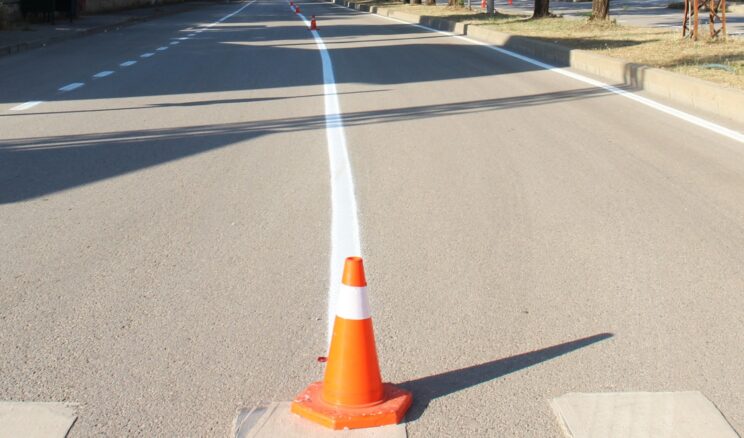Afşin’de Yol Şerit Çizgileri çiziliyor!