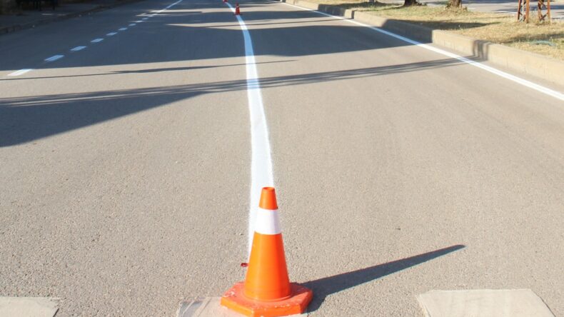 Afşin’de Yol Şerit Çizgileri çiziliyor!