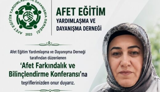 Afşin’de Afet Farkındalık ve Bilinçlendirme Konferansı düzenlenecek.