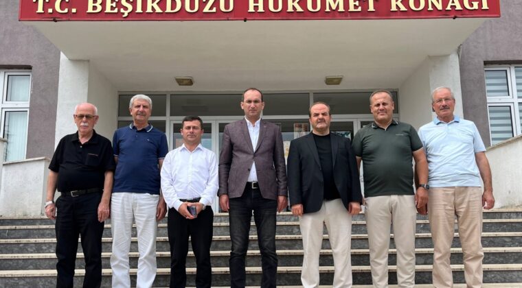 Afşin Heyetinden Kaymakam Muammer Sarıdoğan’a Beşikdüzü’nde hayırlı olsun ziyareti.