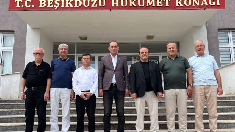 Afşin Heyetinden Kaymakam Muammer Sarıdoğan’a Beşikdüzü’nde hayırlı olsun ziyareti.