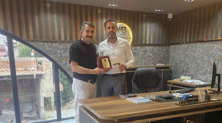 Afşin Avcılar Kulübünden İşadamı Yıldırım Başaran’a Teşekkür Plaketi!
