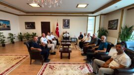 Merkez Yayın Grubundan Kaymakam Arslantürk’e “Hoşgeldin” ziyareti.