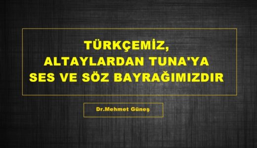 TÜRKÇEMİZ, ALTAYLARDAN TUNA’YA SES VE SÖZ BAYRAĞIMIZDIR.