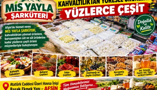 MİS YAYLA ŞARKÜTERİ’DE KAHVALTILIKTAN YÖRESEL ÜRÜNLERE YÜZLERCE ÇEŞİT.