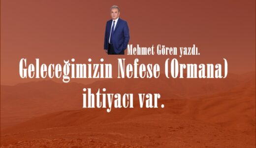 Geleceğimizin Nefese (Ormana) ihtiyacı var.