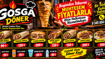 Gosga Döner’de Müşterilerine özel fiyatlar açıklandı!